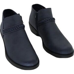 Easy Street Heeled Boots - Dark Blue